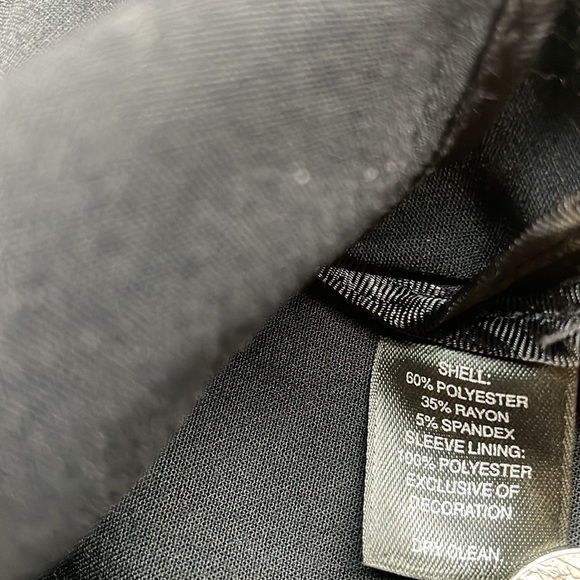 White House Black Market Black Raw Edge Trim Blazer Jacket Women’s Small Button - Picture 5 of 13